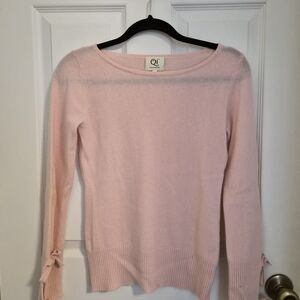 Qi Light Pink Crew Neck Sweater